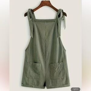 Army green romper